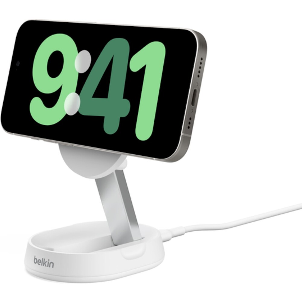 Belkin-BOOST-CHARGE-PRO-Qi2-MagSafe-nabijecka-15W-bila