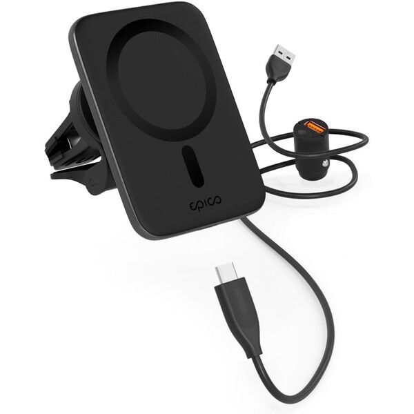 Epico-Ultrathin-bezdratova-nabijecka-do-auta-s-MagSafe-cerna