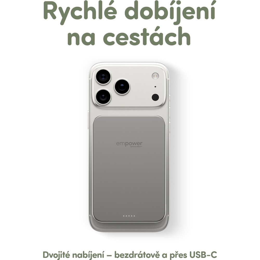 PanzerGlass-empower-bezdratova-Qi2-powerbanka-10000-mAh-MagSafe-seda