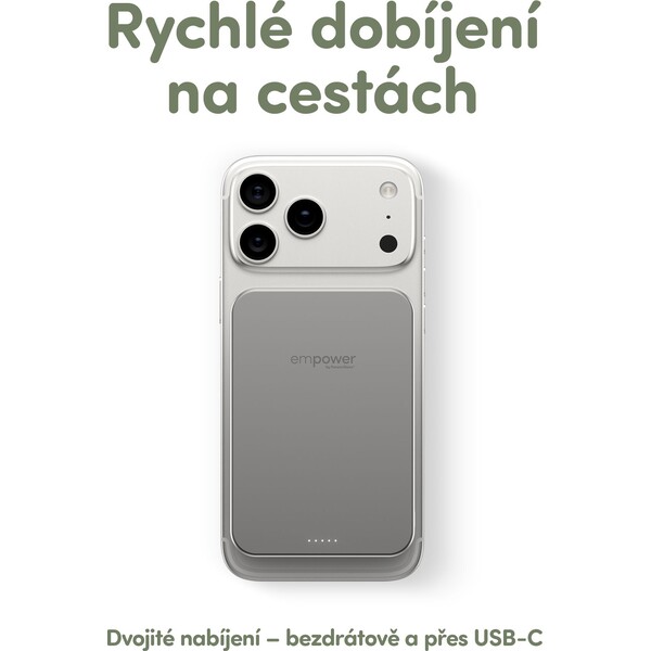 PanzerGlass-empower-bezdratova-Qi2-powerbanka-10000-mAh-MagSafe-seda