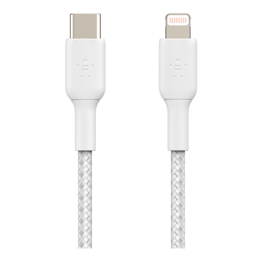 Belkin-BOOST-Charge-Braided-USB-C-Lightning-napajeci-kabel-1m-bily
