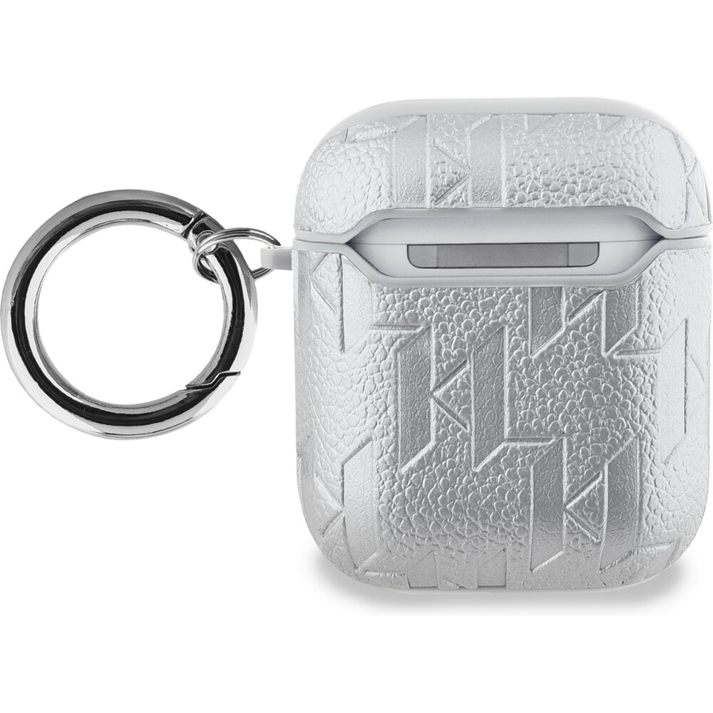 Karl-Lagerfeld-PU-Embossed-Karl-Head-pouzdro-AirPods-1-2-stribrne