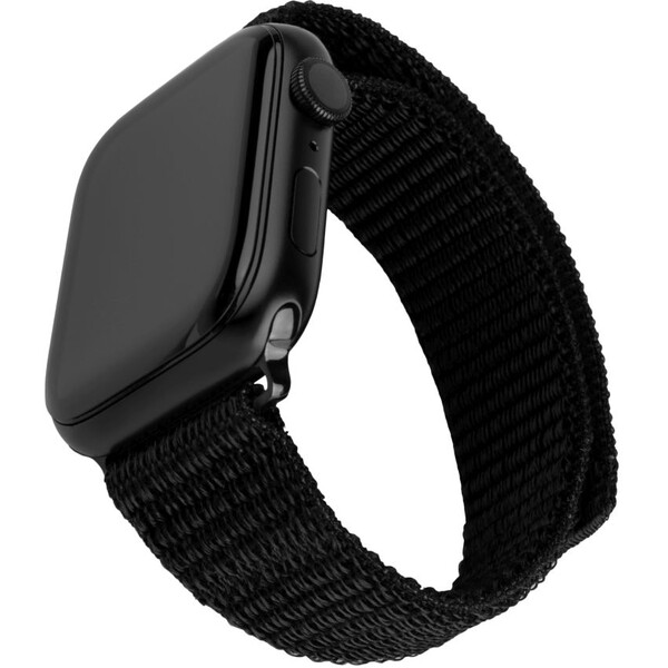 FIXED-Nylon-Sporty-Strap-reminek-Apple-Watch-42-44-45mm-cerny