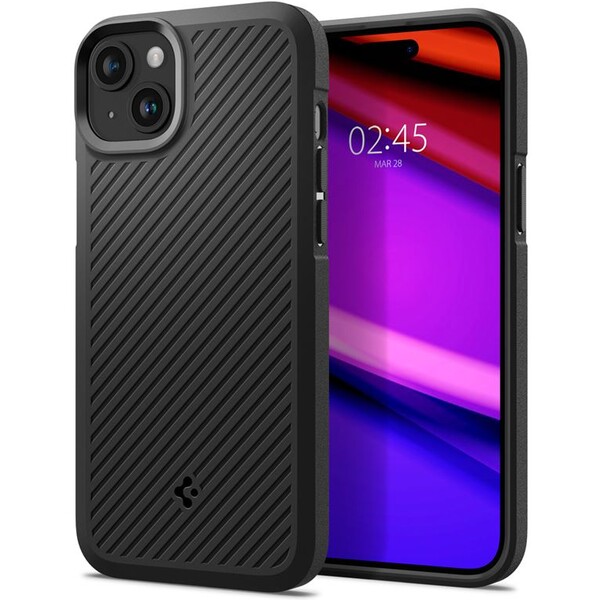 Spigen-Core-Armor-kryt-iPhone-15-matne-cerny