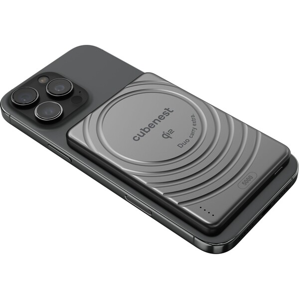 CubeNest-SQ1B3D-SlimDual-Qi2-MagSafe-powerbanka-5000-mAh-cerna