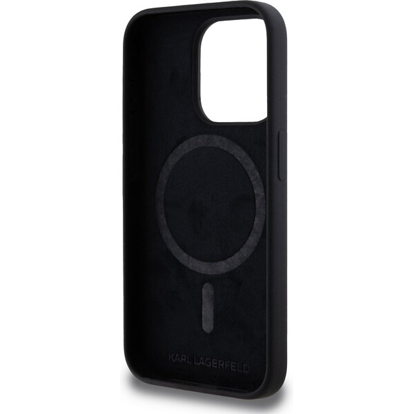 Karl-Lagerfeld-Liquid-Silicone-Karl-and-Choupette-Magsafe-zadni-kryt-iPhone-15-Pro-cerny
