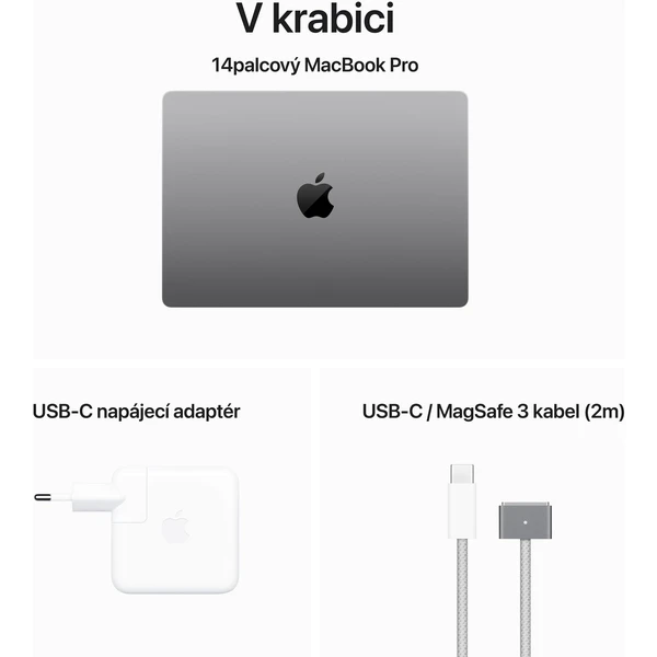 CTO Apple MacBook Pro 14" M3 (2023) / 512GB SSD / SK KLV / šedá / 70W / 24GB - Notebooky - Obrázek UOII000G01