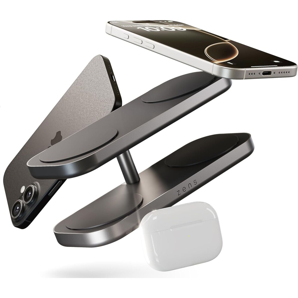 ZENS-Quattro-Charger-Pro-4-MagSafe-Qi2-nabijeci-stanice-4x-15W-cerna