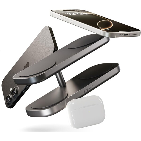 ZENS-Quattro-Charger-Pro-4-MagSafe-Qi2-nabijeci-stanice-4x-15W-cerna