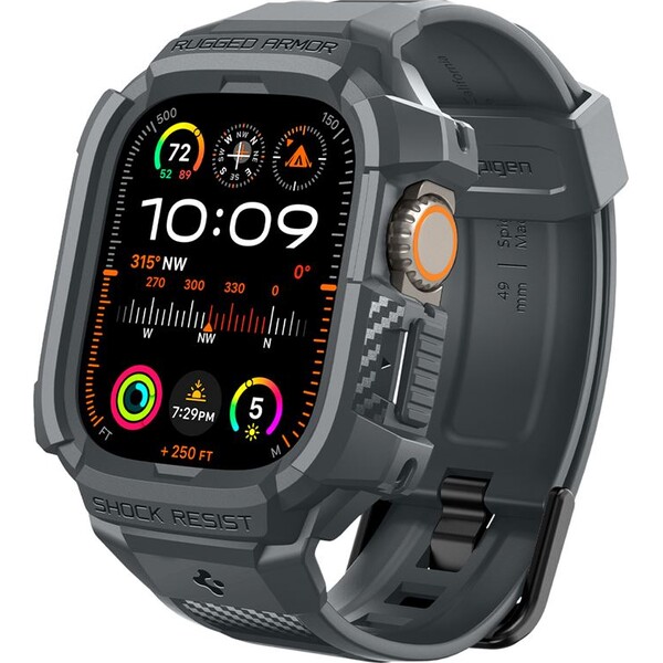 Spigen-Rugged-Armor-Pro-reminek-s-pouzdrem-Apple-Watch-Ultra-3-2-1-49mm-sedy
