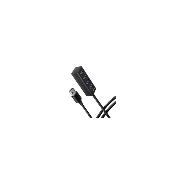 AXAGON-USB-MINI-hub-4x-USB-3-2-Gen-1-kovovy-USB-A-1-2m-cerny