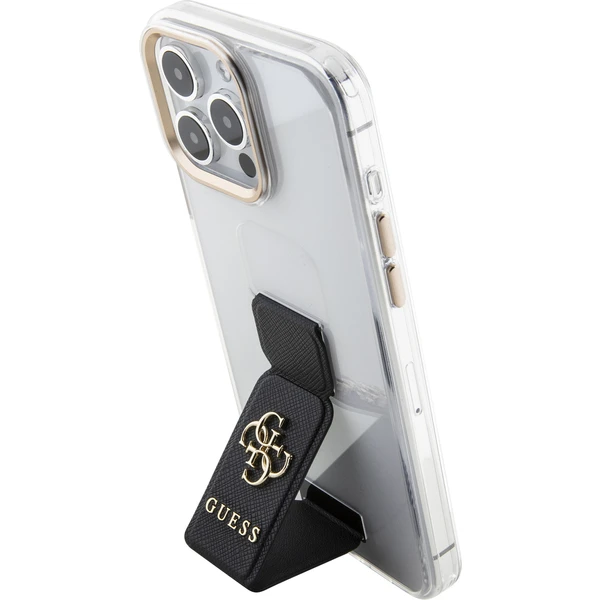 Guess PU Grip Stand 4G Metal Logo kryt iPhone 15 Pro černý - Pouzdra - Obrázek V2J8000601
