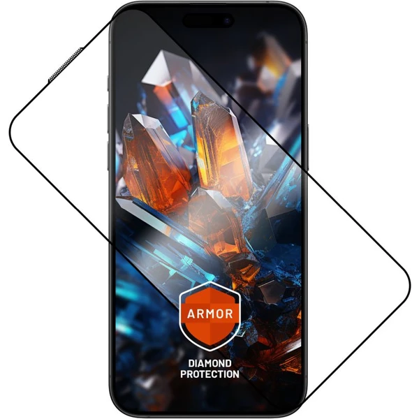 FIXED Armor prémiové tvrzené sklo s aplikátorem Apple iPhone 15 Pro Max černé - Ochranné folie a skla - Hlavní obrázek