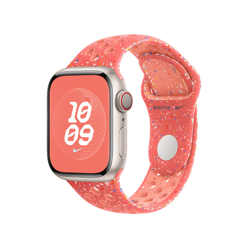 Apple-Watch-41-40-38mm-zhave-oranzovy-sportovni-reminek-Nike-M-L