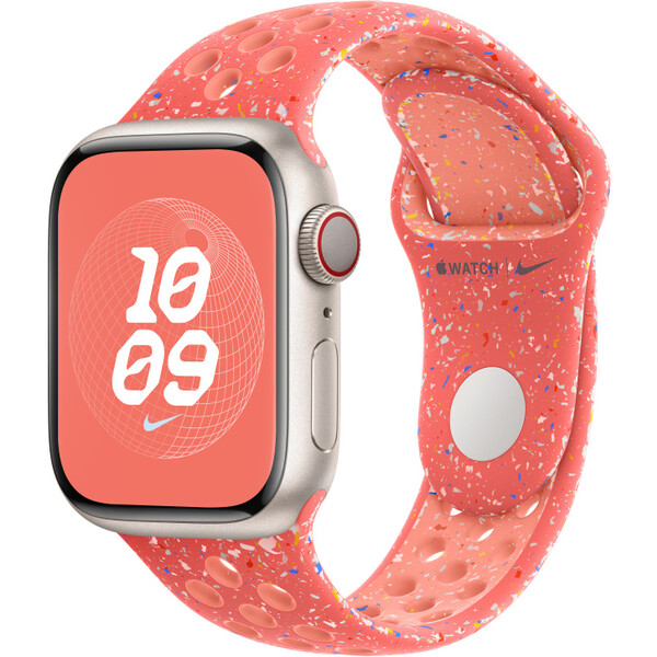 Apple-Watch-41-40-38mm-zhave-oranzovy-sportovni-reminek-Nike-M-L