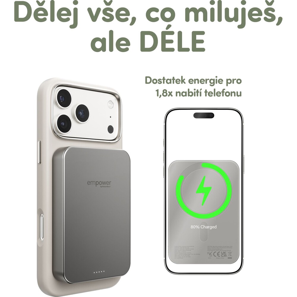 PanzerGlass-empower-bezdratova-Qi2-powerbanka-10000-mAh-MagSafe-seda