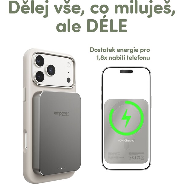 PanzerGlass-empower-bezdratova-Qi2-powerbanka-10000-mAh-MagSafe-seda