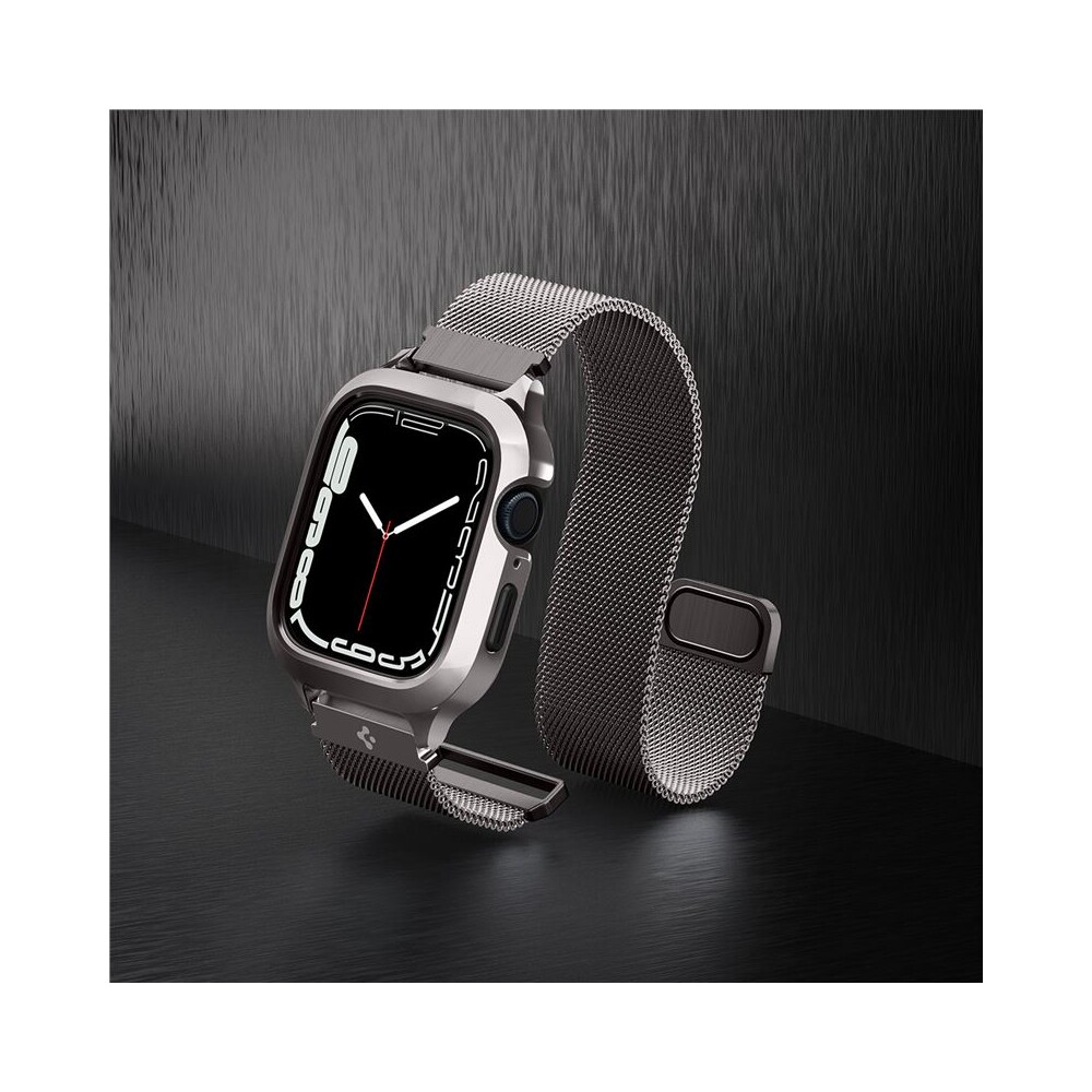 Spigen-Metal-Fit-Pro-reminek-s-pouzdrem-Apple-Watch-9-8-7-45mm-grafitovy