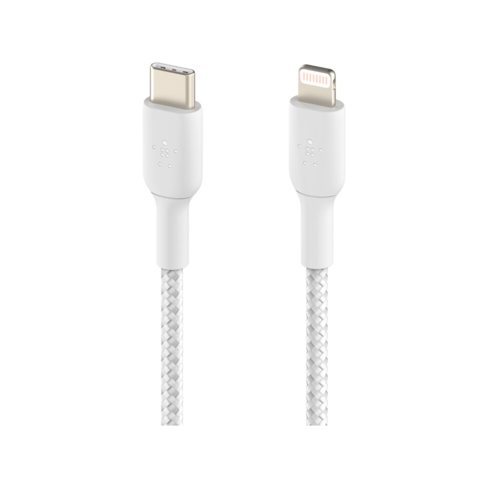 Belkin-BOOST-Charge-Braided-USB-C-Lightning-napajeci-kabel-1m-bily