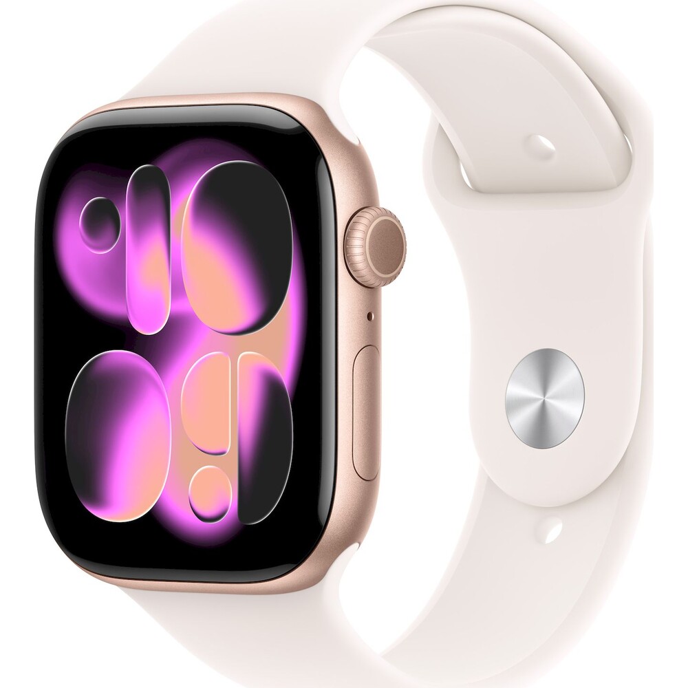 Apple-Watch-Series-11-Cellular-42mm-Ruzove-zlaty-hlinik-se-svetle-rumenym-sportovnim-reminkem-S-M