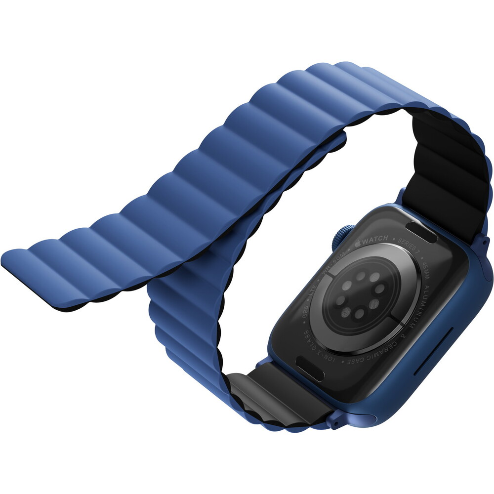 UNIQ-Revix-oboustranny-reminek-pro-Apple-Watch-49-46-45-44-42mm-Caspian-modry-cerny-