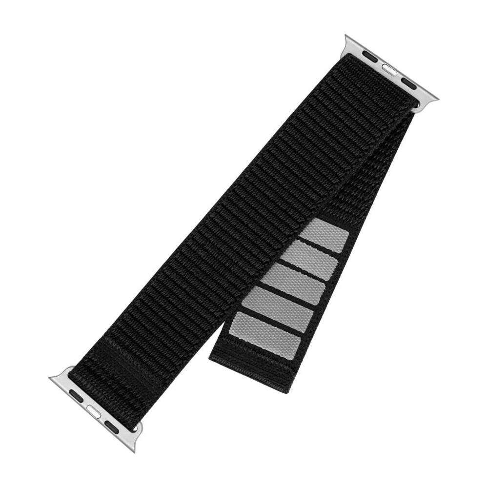 FIXED-Nylon-Sporty-Strap-reminek-Apple-Watch-42-44-45mm-cerny