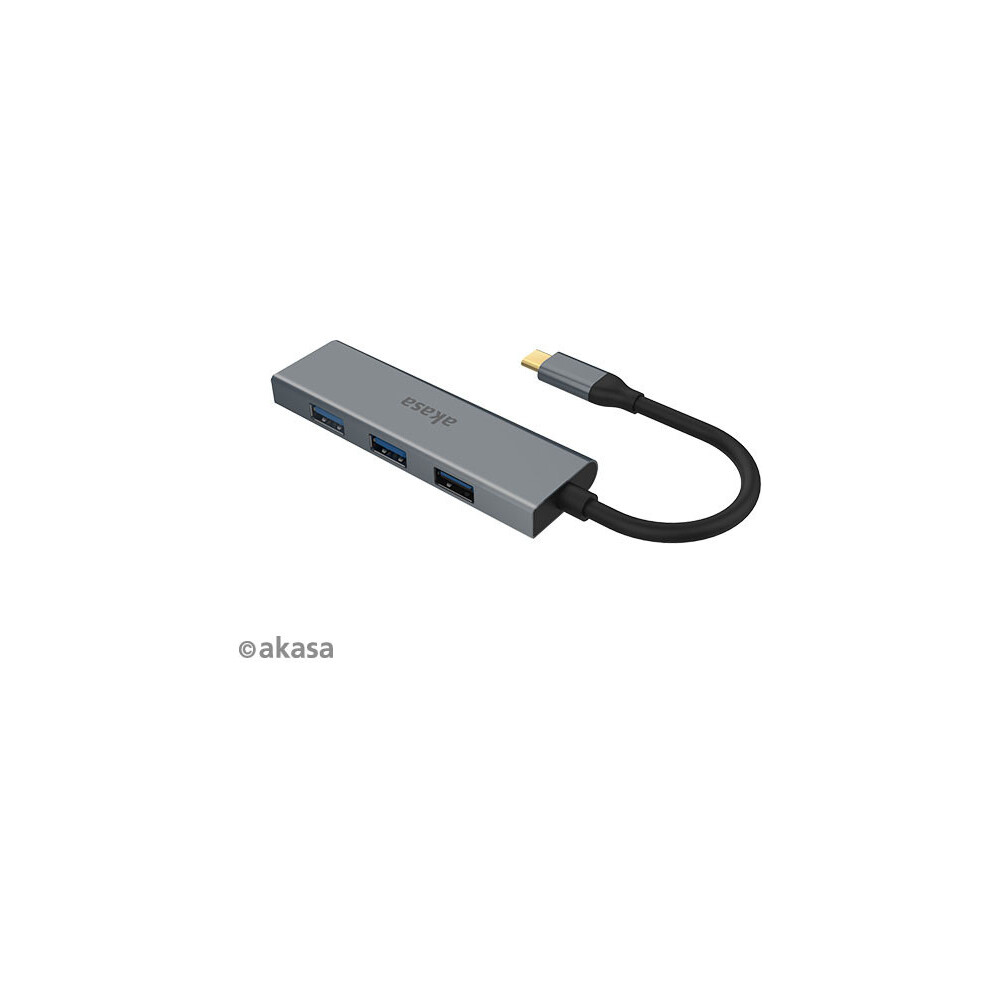 Akasa-hub-USB-Type-C-4x-USB-3-0-18cm
