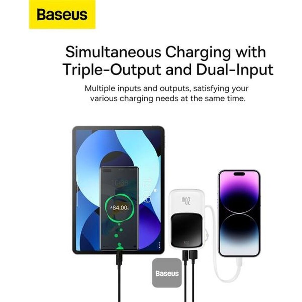 Baseus-Qpow-Pro-10000mAh-20W-s-kabelem-Lightning-bila