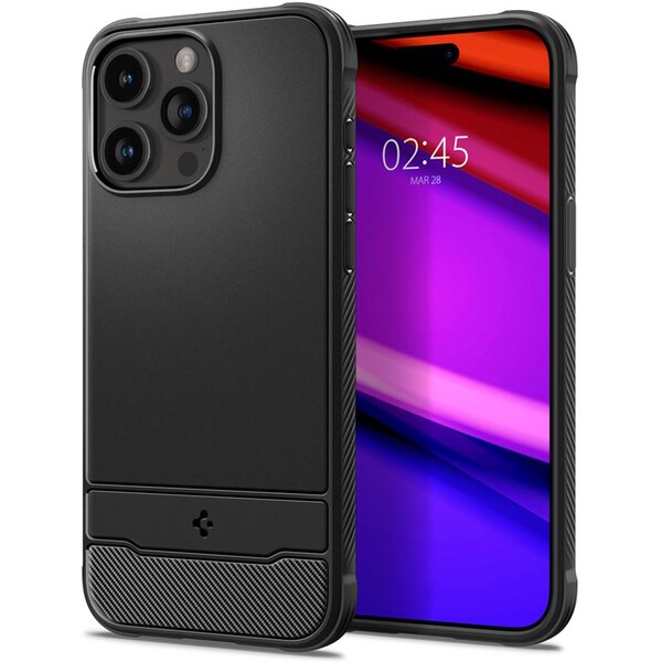 Spigen-Rugged-Armor-MagFit-iPhone-15-Pro-Max-matne-cerny