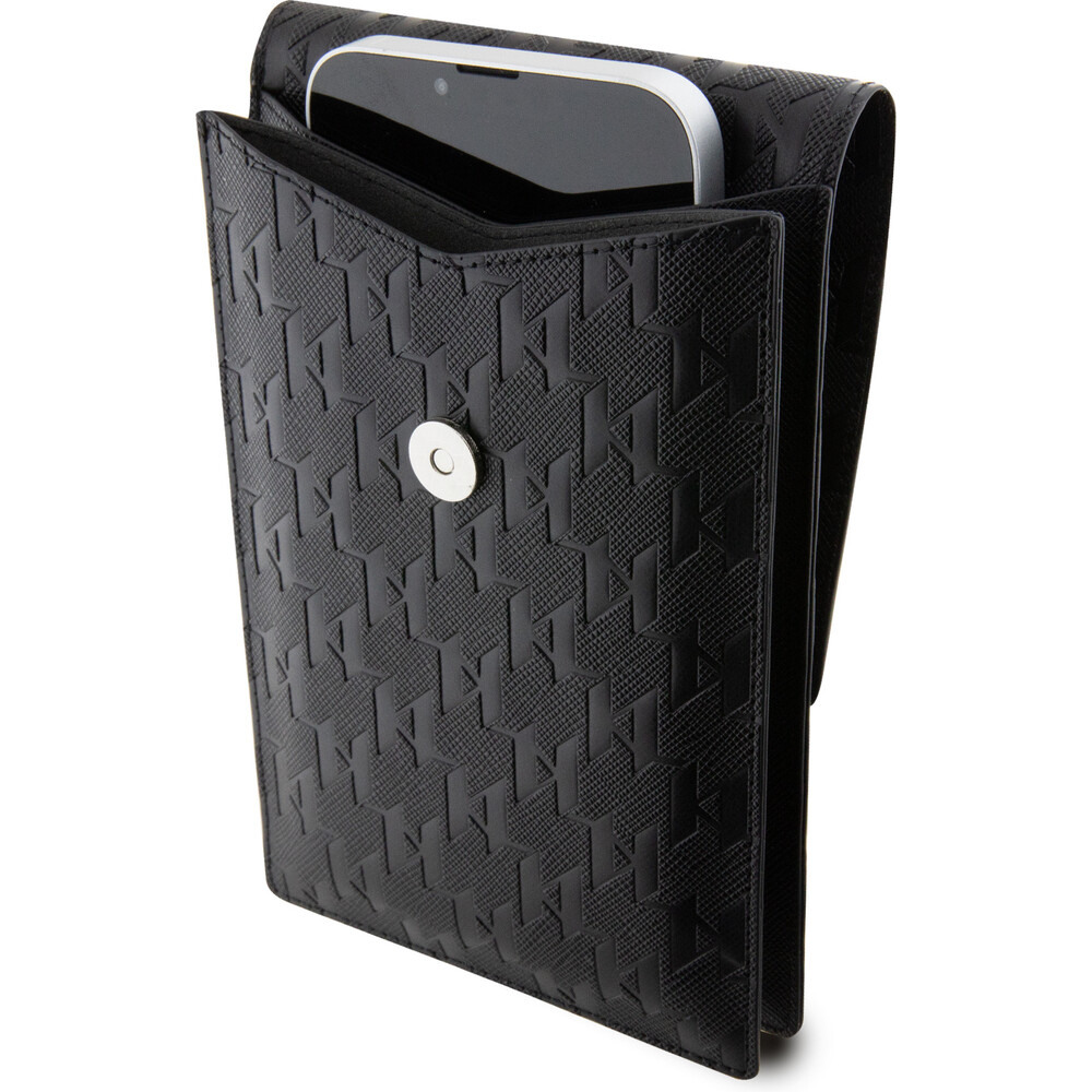 Karl-Lagerfeld-Saffiano-Monogram-Choupette-NFT-Wallet-Bag-pouzdro-cerne