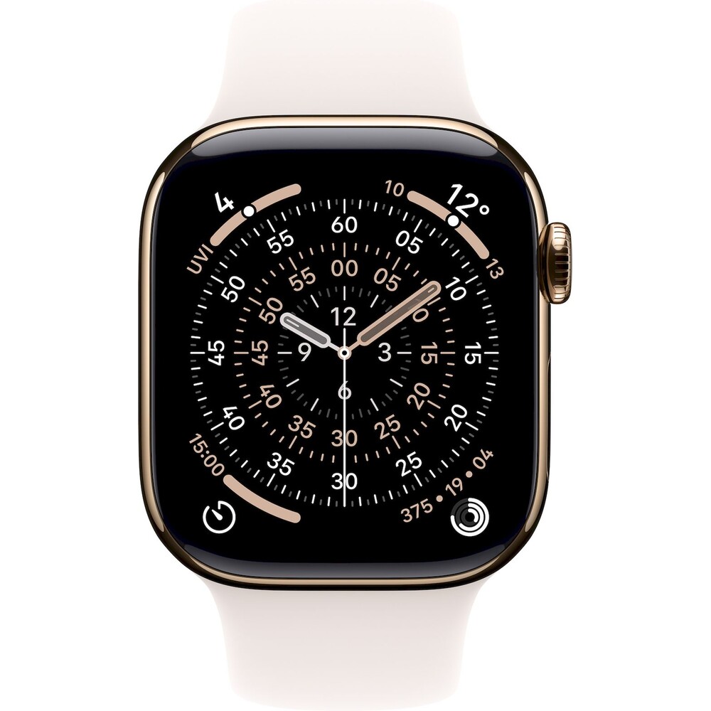 Apple-Watch-Series-11-Cellular-46mm-Zlaty-Titan-se-svetle-rumenym-sportovnim-reminkem-S-M