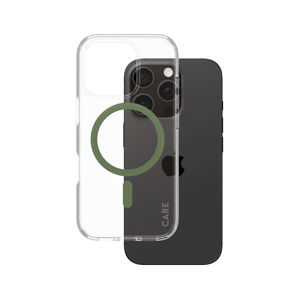 PanzerGlass-CARE-kryt-Apple-iPhone-16-Pro-MagSafe-Urban-Combat-ciry-zeleny