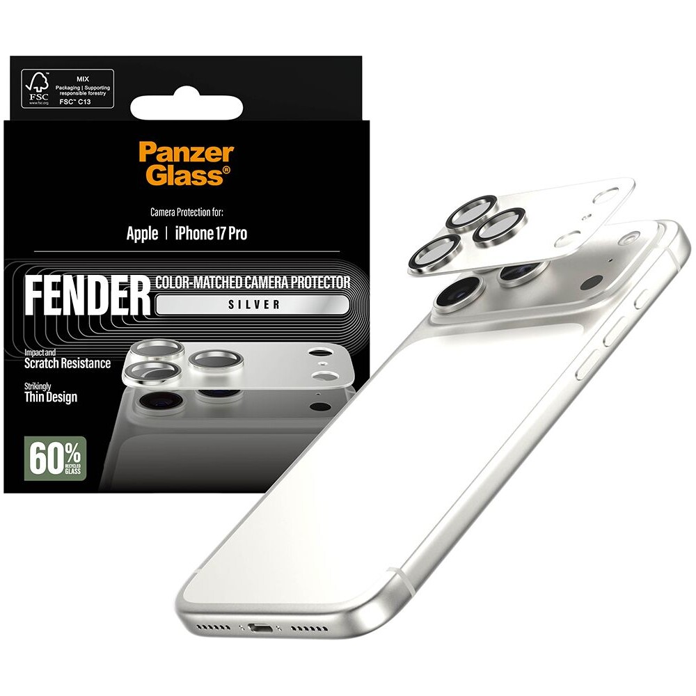 PanzerGlass-FENDER-hlinikova-ochrana-fotoaparatu-Apple-iPhone-17-Pro-stribrna