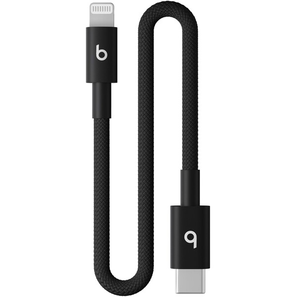Apple-Beats-USB-C-Lightning-napajeci-kabel-20cm-syte-cerny