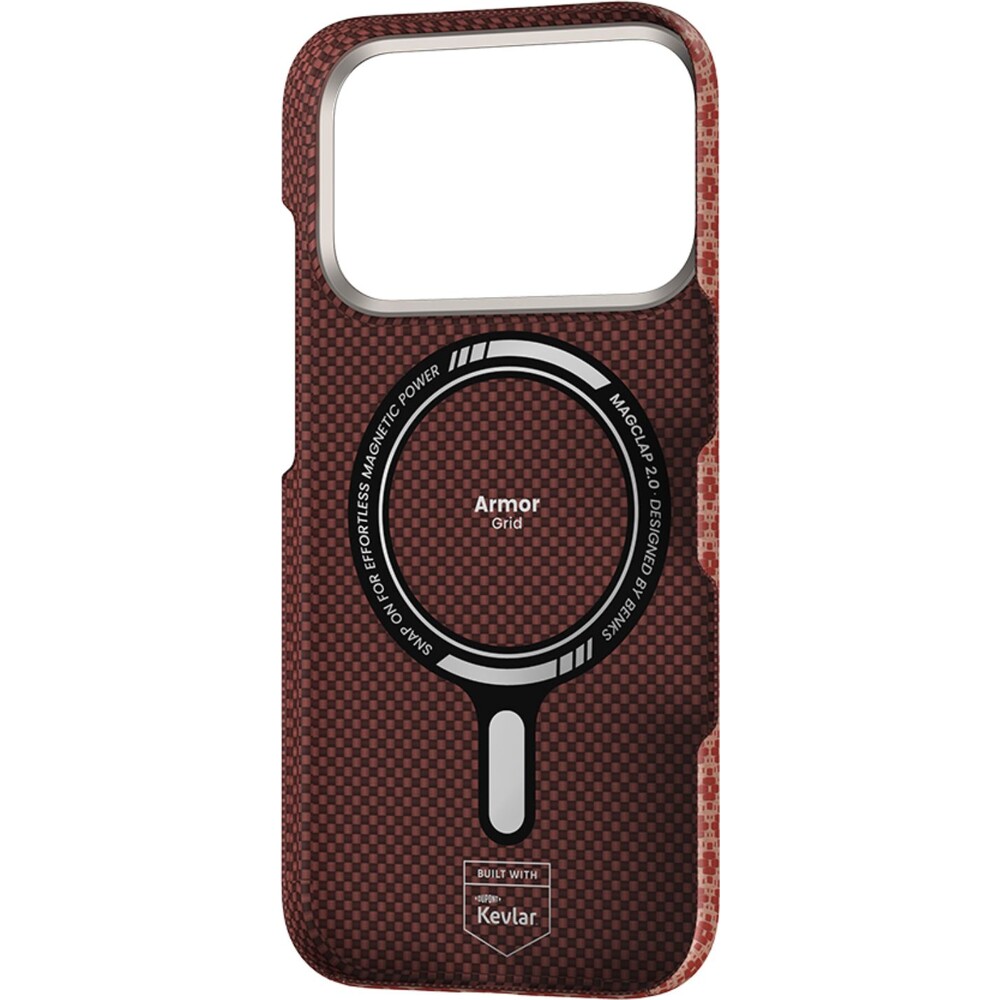 Benks-ArmorGrid-ArmorAir-Kevlar-MagSafe-kryt-iPhone-17-Pro-Terra-Orange