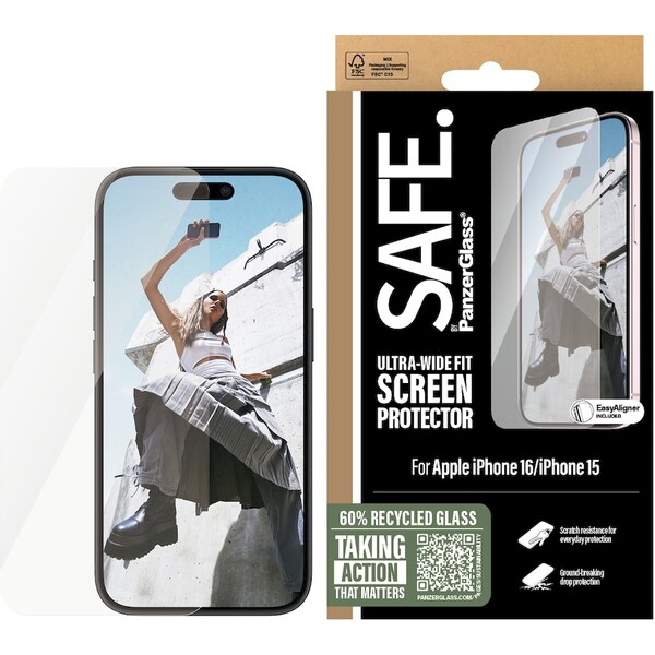 PanzerGlass-SAFE-Ultra-Wide-Fit-sklo-Apple-iPhone-16-15