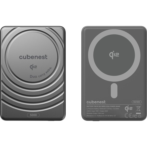 CubeNest-SQ1B3D-SlimDual-Qi2-MagSafe-powerbanka-5000-mAh-cerna