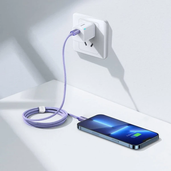 Baseus Crystal Shine Series kabel USB-C/Lightning (20W) 1,2m fialový - Kabely - Obrázek WJRL100501