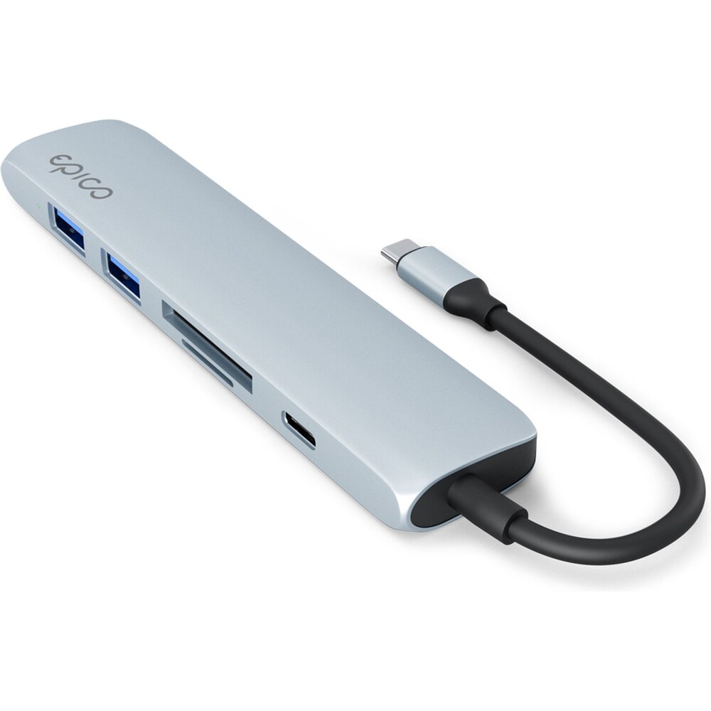 iWant-by-Epico-6v1-hlinikovy-hub-8K-s-USB-C-blankytne-modry
