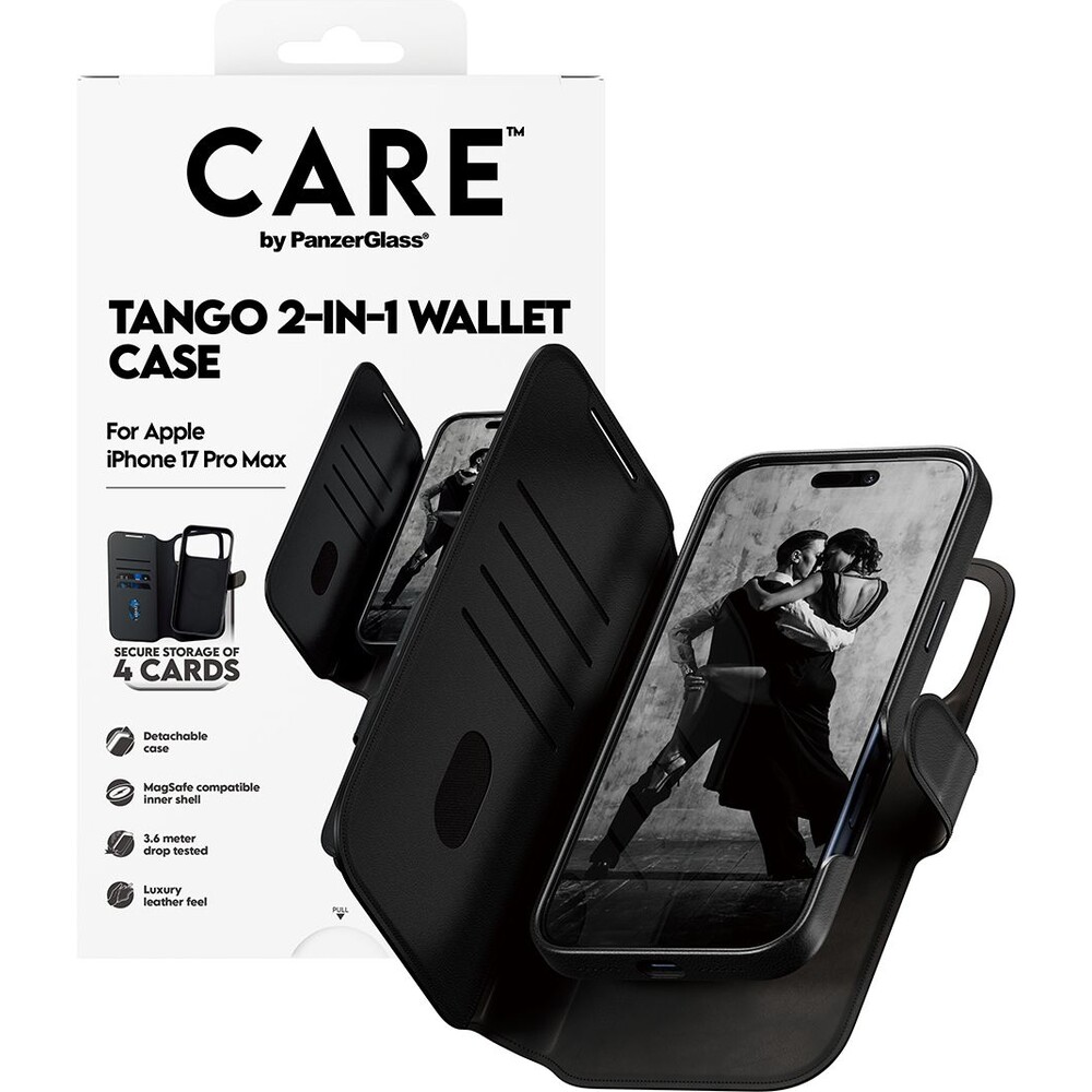 PanzerGlass-CARE-Tango-2v1-Wallet-pouzdro-s-MagSafe-Apple-iPhone-17-Pro-Max-cerne