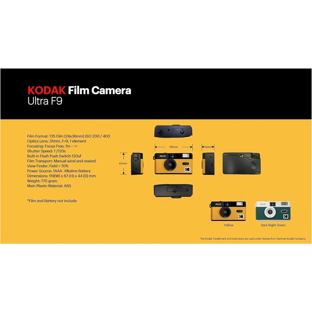 Kodak-ULTRA-F9-Reusable-Camera-Yellow