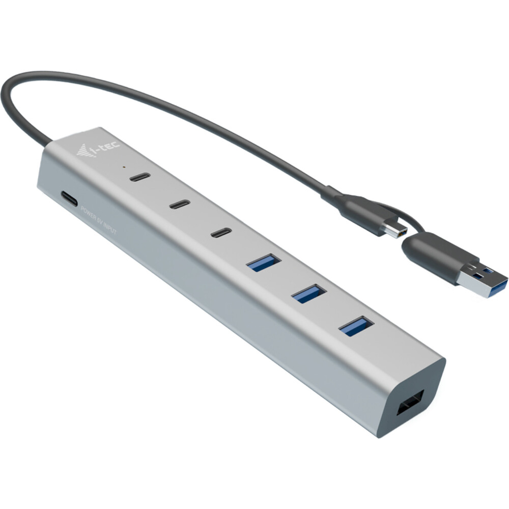 i-tec-USB-C-USB-A-Hub-7v1-stribrny