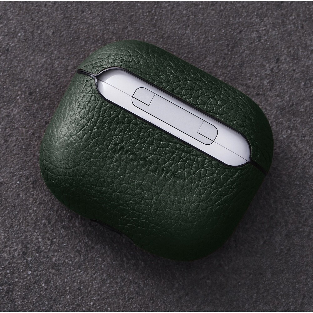 Woolnut-kozene-pouzdro-pro-AirPods-3-generace-tmave-zelene