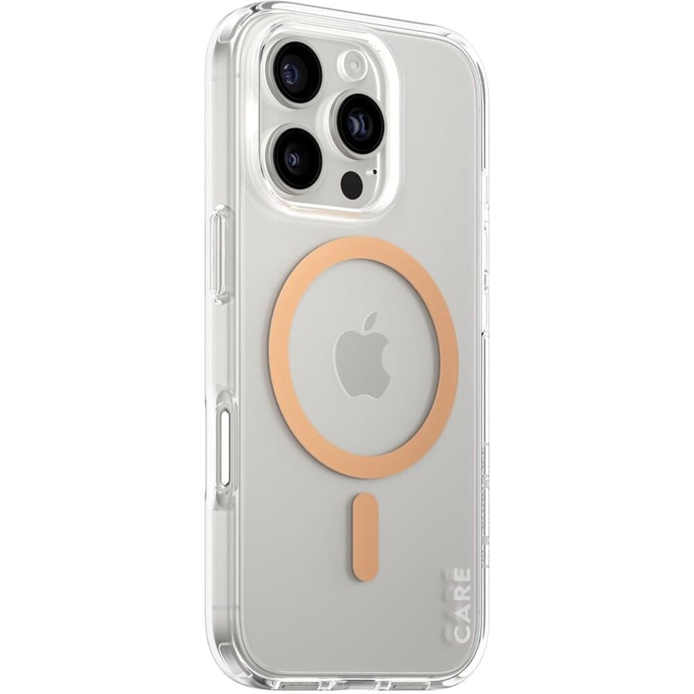 PanzerGlass-CARE-kryt-Apple-iPhone-16-Pro-MagSafe-Urban-Combat-ciry-broskvovy