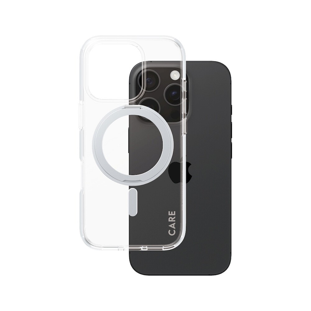 PanzerGlass-CARE-kryt-Apple-iPhone-16-Pro-MagSafe-KickStand-ciry-sedy