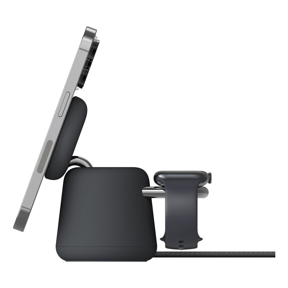 Belkin-BOOST-CHARGE-PRO-Qi2-15W-2v1-Nabijeci-MagSafe-stojanek-pro-iPhone-Apple-Watch-AirPods-tmave-
