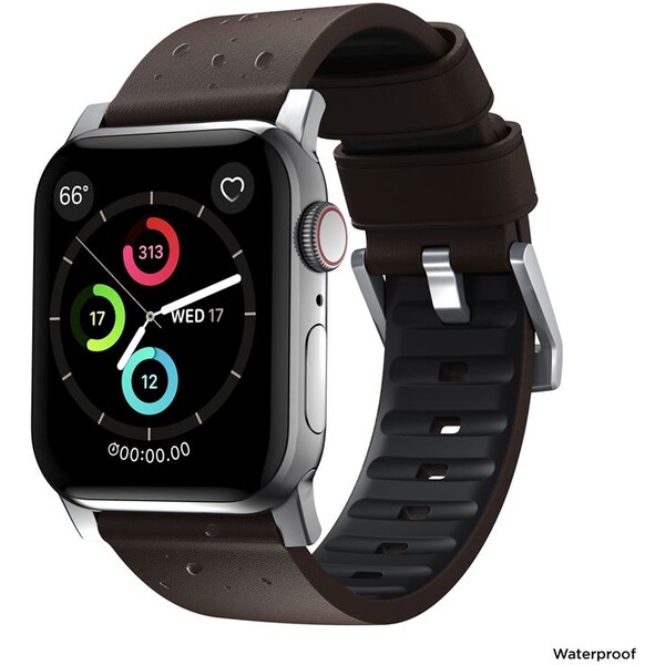 Nomad-Active-Strap-Pro-hydrofobni-kozeny-reminek-Apple-Watch-49-46-45-44-42mm-hnedy-stribrny