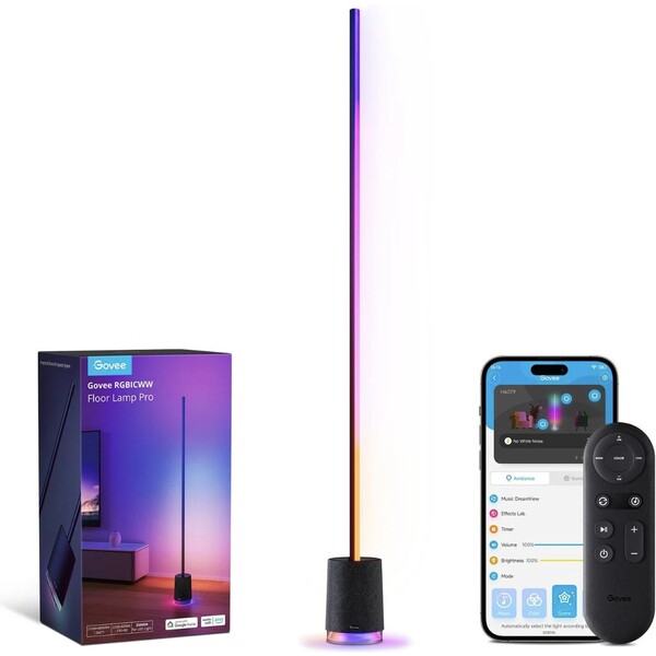 Govee-Lyra-RGBICWW-Pro-LED-lampa-s-reproduktorem-cerna