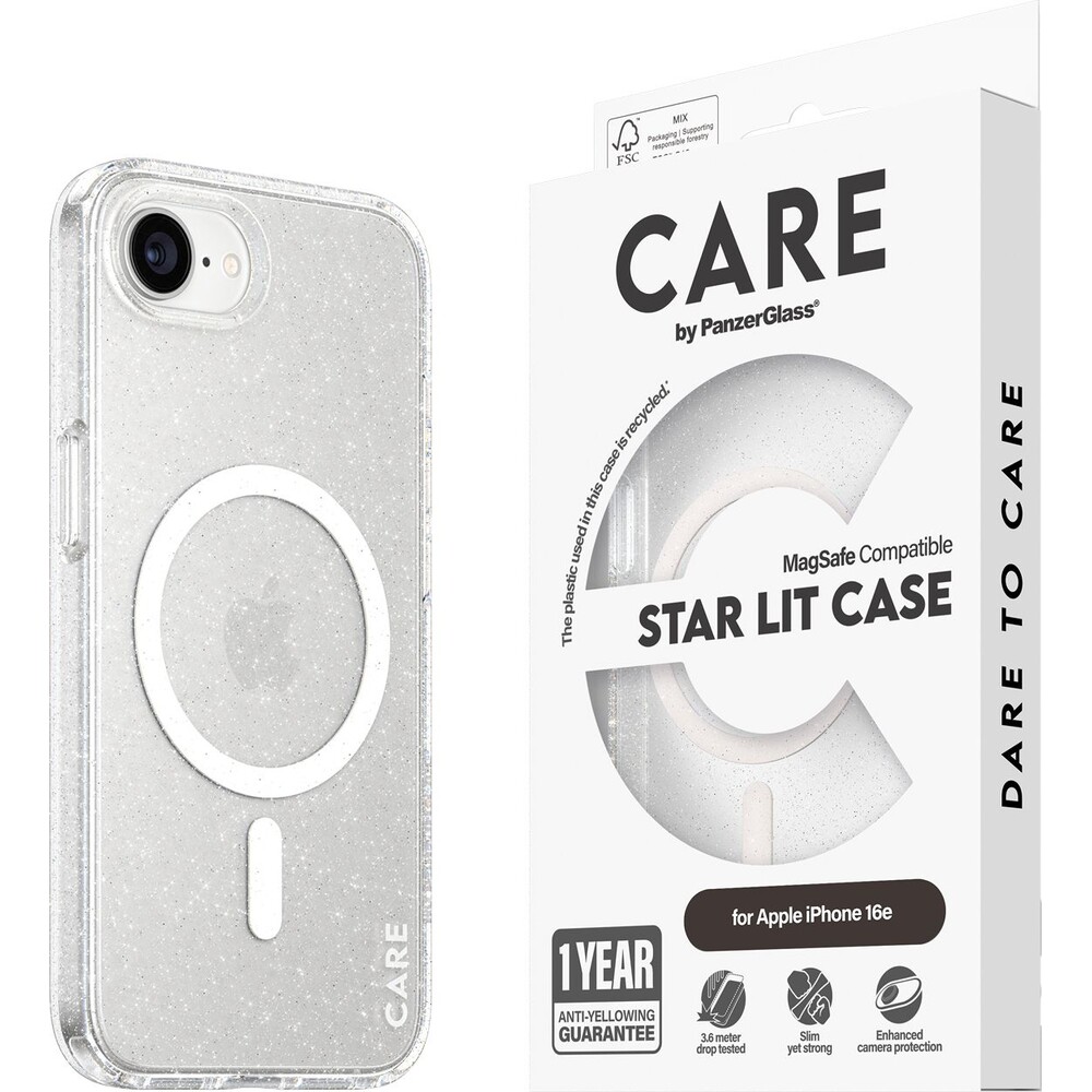 PanzerGlass-CARE-kryt-Apple-iPhone-17e-16e-MagSafe-Star-Lit-trpytivy-bily
