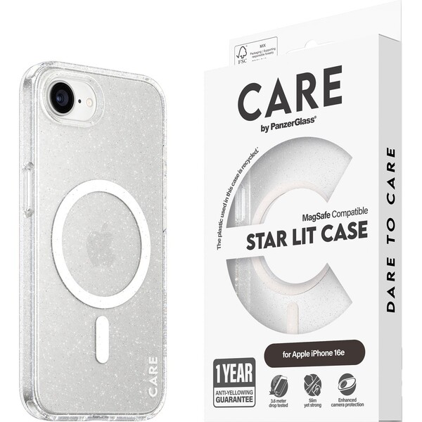 PanzerGlass-CARE-kryt-Apple-iPhone-17e-16e-MagSafe-Star-Lit-trpytivy-bily